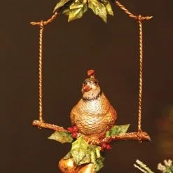 One Hundred 80 Degrees Partridge In A Pear Tree Ornament New!