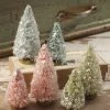 Bethany Lowe Pastel Flea Market Bottle Brush Trees 2 Bethany Lowe Pastel Flea Market Bottle Brush Trees