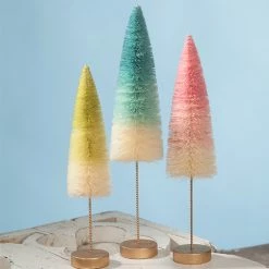 Bethany Lowe Pastel Ombre Bottle Brush Trees New!