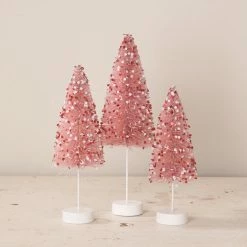 Bethany Lowe New! My Silly Valentine Bottle Brush Trees