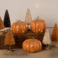 Bethany Lowe New! Polka Dot Pumpkin Luminaries