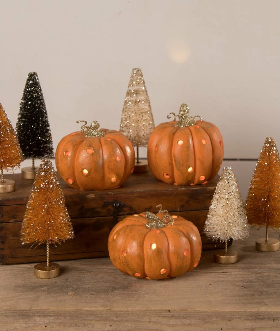 Bethany Lowe New! Polka Dot Pumpkin Luminaries 4 Bethany Lowe New! Polka Dot Pumpkin Luminaries