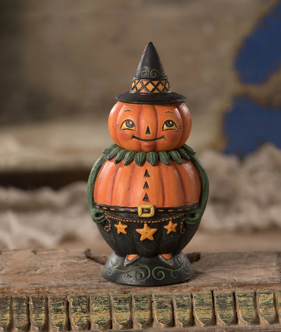 Bethany Lowe Pumpkin Pete Spooks Jar New! 3 Bethany Lowe Pumpkin Pete Spooks Jar New!