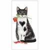 Mary Lake-Thompson Red Rose Valentine Cat Flour Sack Towel 2 Mary Lake-Thompson Red Rose Valentine Cat Flour Sack Towel