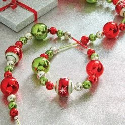 Raz Retro Christmas Glass Ball Garland New!