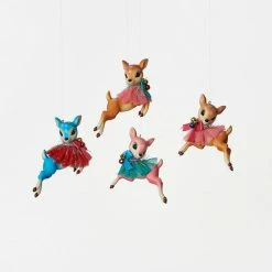 One Hundred 80 Degrees New! Retro Leaping Deer Ornaments