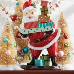 Raz Decorated Bottle Brush Trees, Natural New!