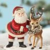 Bethany Lowe Retro Santa With Reindeer Figurine 1 Bethany Lowe Retro Santa With Reindeer Figurine