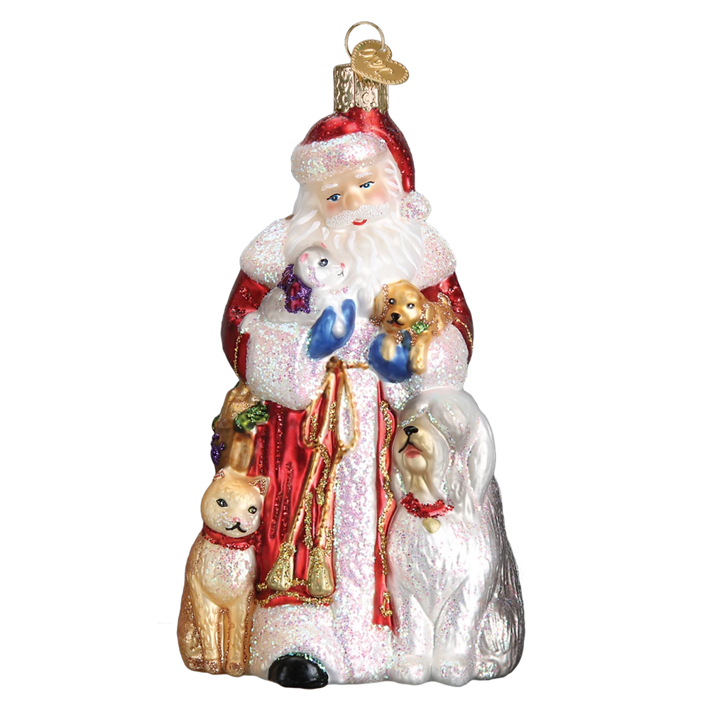 Old World Christmas Santa's Furry Friends Ornament 4 Old World Christmas Santa's Furry Friends Ornament