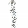 TheHolidayBarn.com Shining Silver Ivy Garland New!