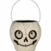 Bethany Lowe Skull Bucket, Paper Mache