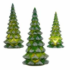 Raz Snowy Green Mercury Glass Trees With Lights 5 Raz Snowy Green Mercury Glass Trees With Lights