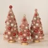 Bethany Lowe New! Valentine Golden Blush Bottle Brush Trees
