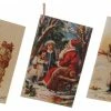 ShiShi Victorian Christmas Santa Card Ornaments
