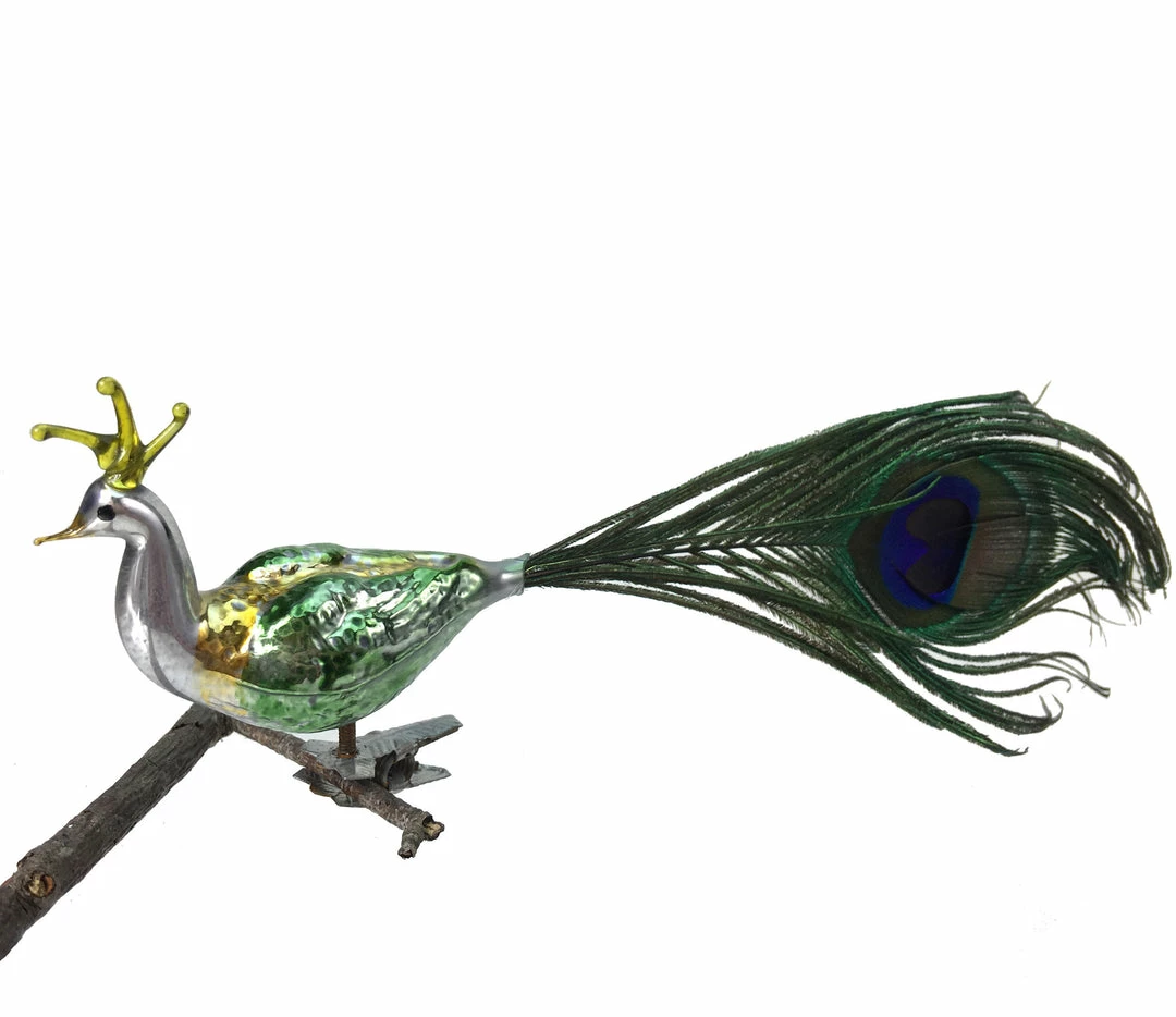 Nostalgie Christbaumschmuck Vintage Patina Regal Peacock Ornament Clip Christmas 3 Nostalgie Christbaumschmuck Vintage Patina Regal Peacock Ornament Clip Christmas