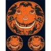 Beistle Vintage Jack-O-Lantern Peel 'N Place Decals Beistle Vintage Halloween 2 Beistle Vintage Jack-O-Lantern Peel 'N Place Decals Beistle Vintage Halloween