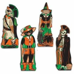 Beistle Reproduction 1950's Halloween Character Cutouts Beistle Vintage Halloween