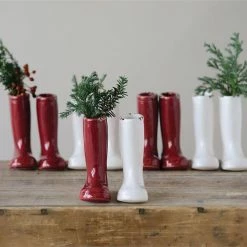 Creative Co-Op Wellington Boot - Stoneware Vase