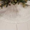 Bethany Lowe Winter Snowflake Tree Skirt, Faux Fur New!