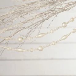 Bethany Lowe New! Winter White Bead Garland